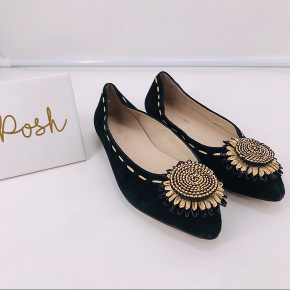 Donald J. Pliner Shoes - Donald J Pliner Black Suede Ballet Flat BIBBI 7.5